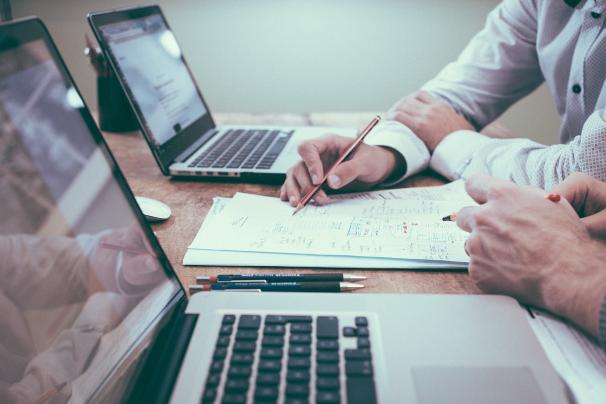 Business professional reviewing continuity planning documents