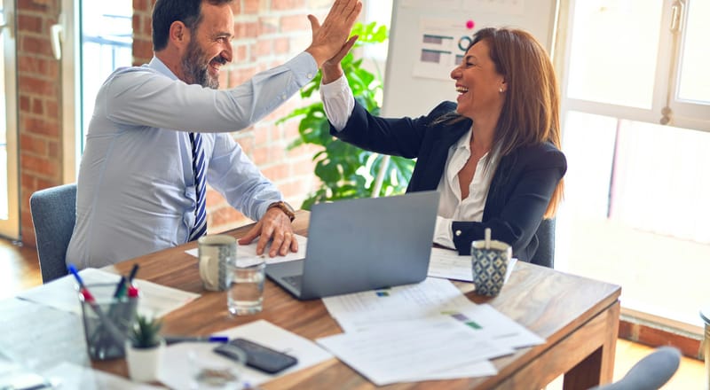 A business team evaluating managed IT provider proposals